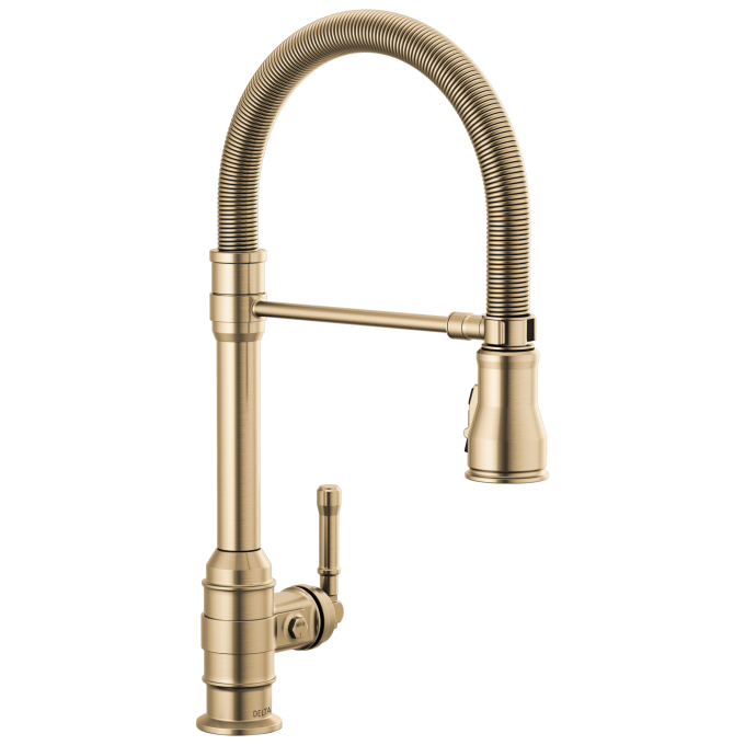 DELTA Broderick Single Handle Pull-Down Kitchen Faucet With Spring Spout — Champagne Bronze