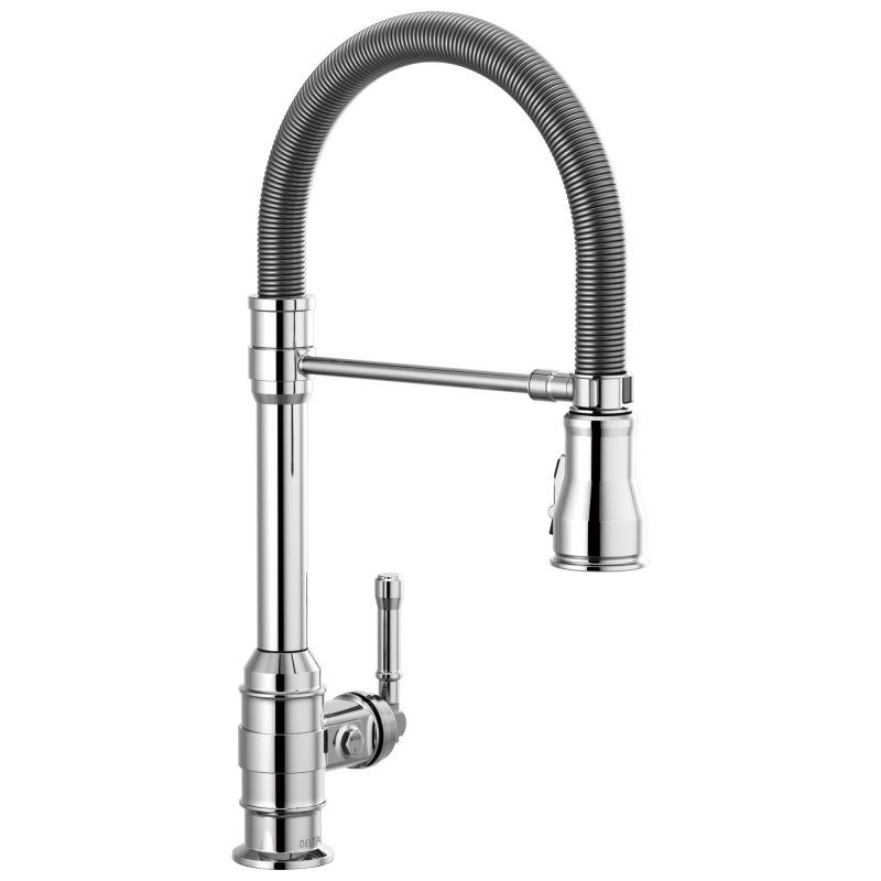 DELTA Broderick Single Handle Pull-Down Kitchen Faucet With Spring Spout — Chrome