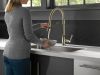 DELTA Broderick Single Handle Pull-Down Kitchen Faucet With Spring Spout — Polished Nickel