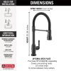 DELTA Broderick Touch2O Technology Kitchen Faucet with Touchless Technology — Matte Black