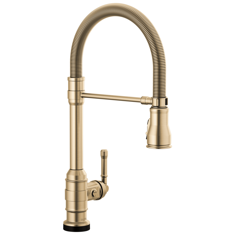 DELTA Broderick Touch2O Technology Kitchen Faucet with Touchless Technology — Champagne Bronze