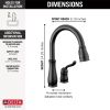 DELTA Leland Single Handle Pull-Down Kitchen Faucet — Matte Black