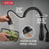 DELTA Leland Single Handle Pull-Down Kitchen Faucet — Matte Black