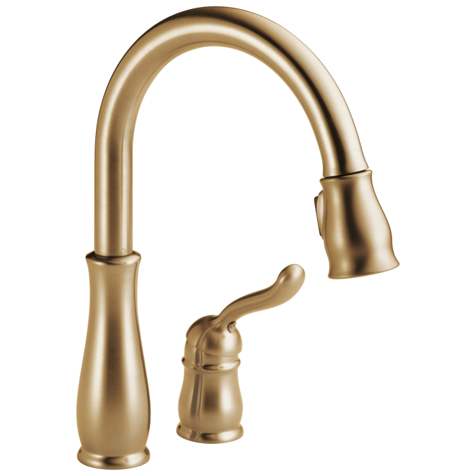 DELTA Leland Single Handle Pull-Down Kitchen Faucet — Champagne Bronze