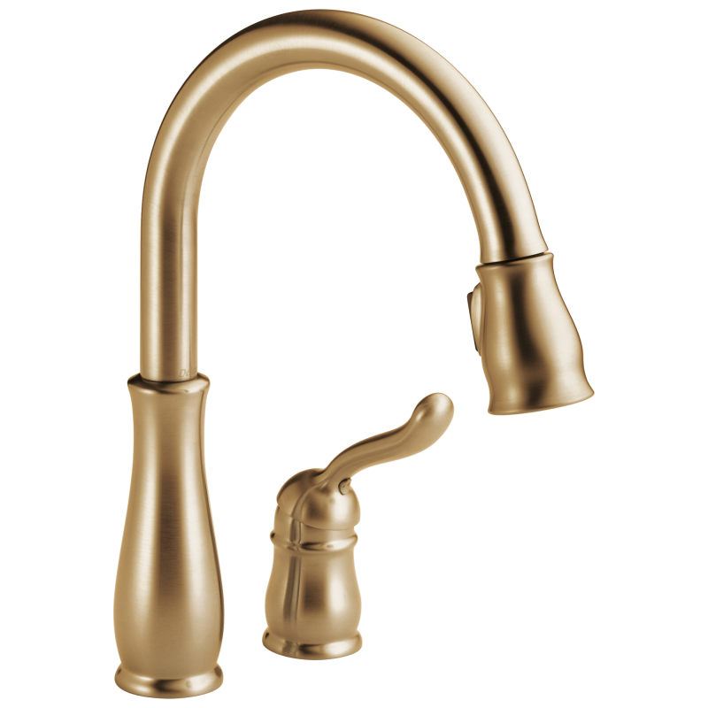 DELTA Leland Single Handle Pull-Down Kitchen Faucet — Champagne Bronze