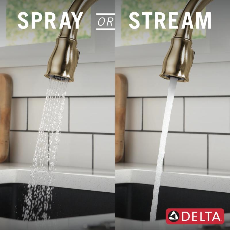 DELTA Leland Single Handle Pull-Down Kitchen Faucet — Champagne Bronze