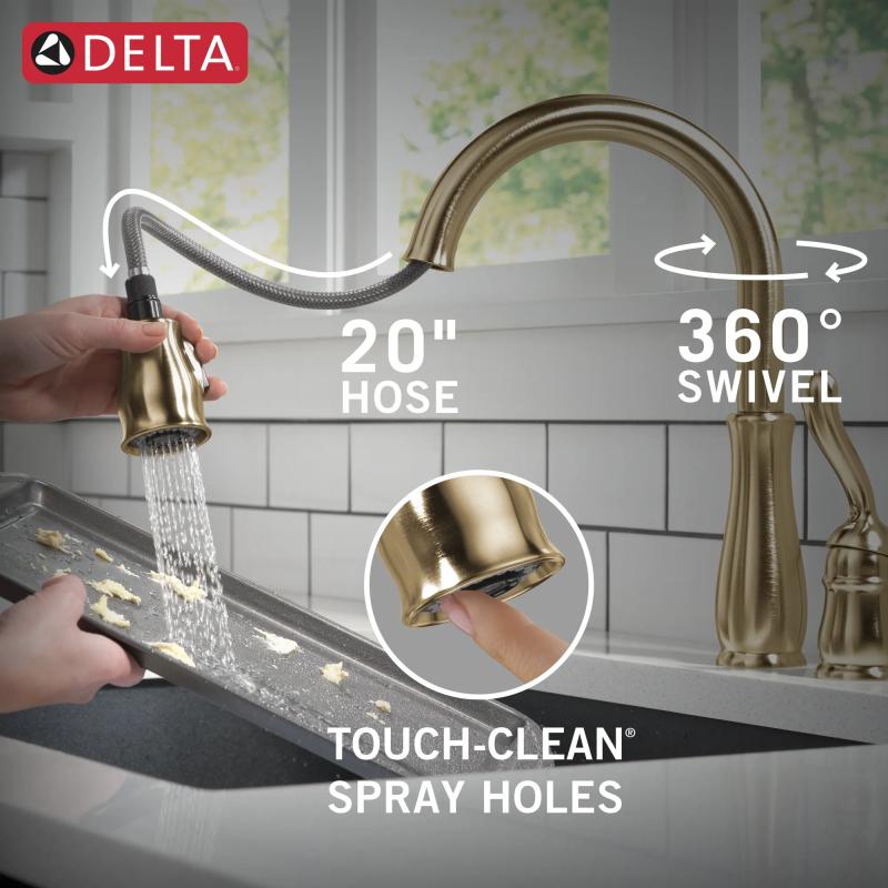 DELTA Leland Single Handle Pull-Down Kitchen Faucet — Champagne Bronze