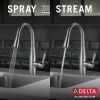 DELTA Essa Single Handle Pull-Down Bar / Prep Faucet — Arctic Stainless