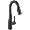 DELTA Essa Single Handle Pull-Down Bar / Prep Faucet — Matte Black