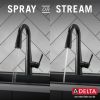 DELTA Essa Single Handle Pull-Down Bar / Prep Faucet — Matte Black