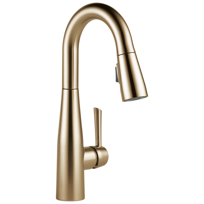 DELTA Essa Single Handle Pull-Down Bar / Prep Faucet — Champagne Bronze