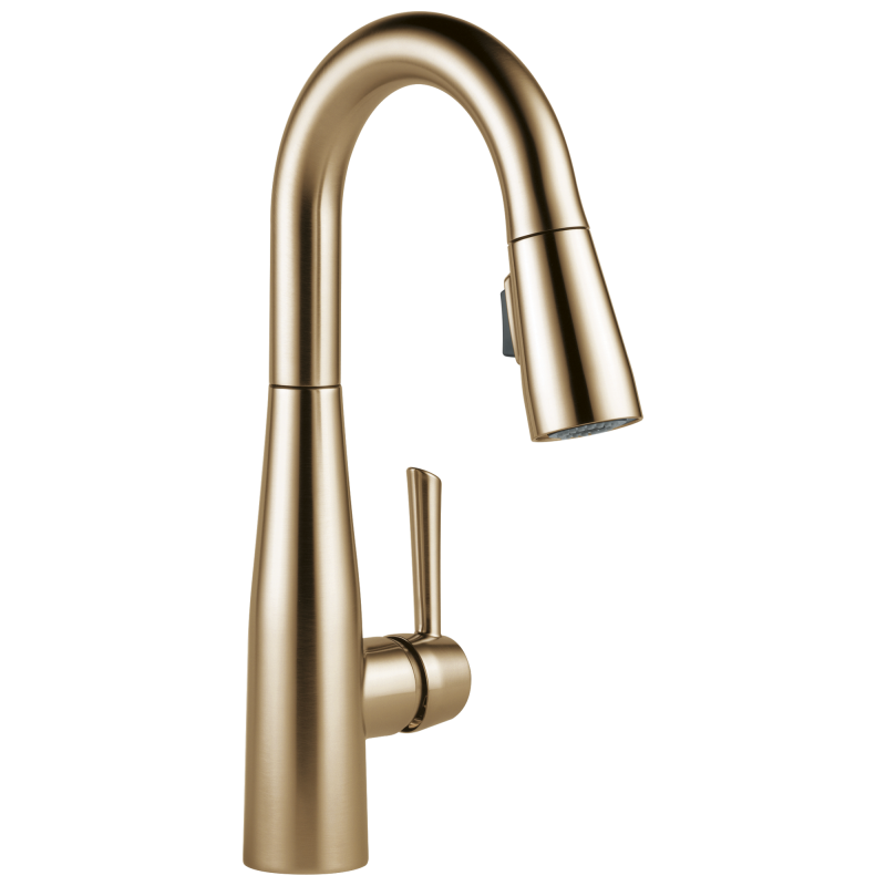 DELTA Essa Single Handle Pull-Down Bar / Prep Faucet — Champagne Bronze