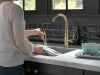 DELTA Essa Single Handle Pull-Down Bar / Prep Faucet — Champagne Bronze
