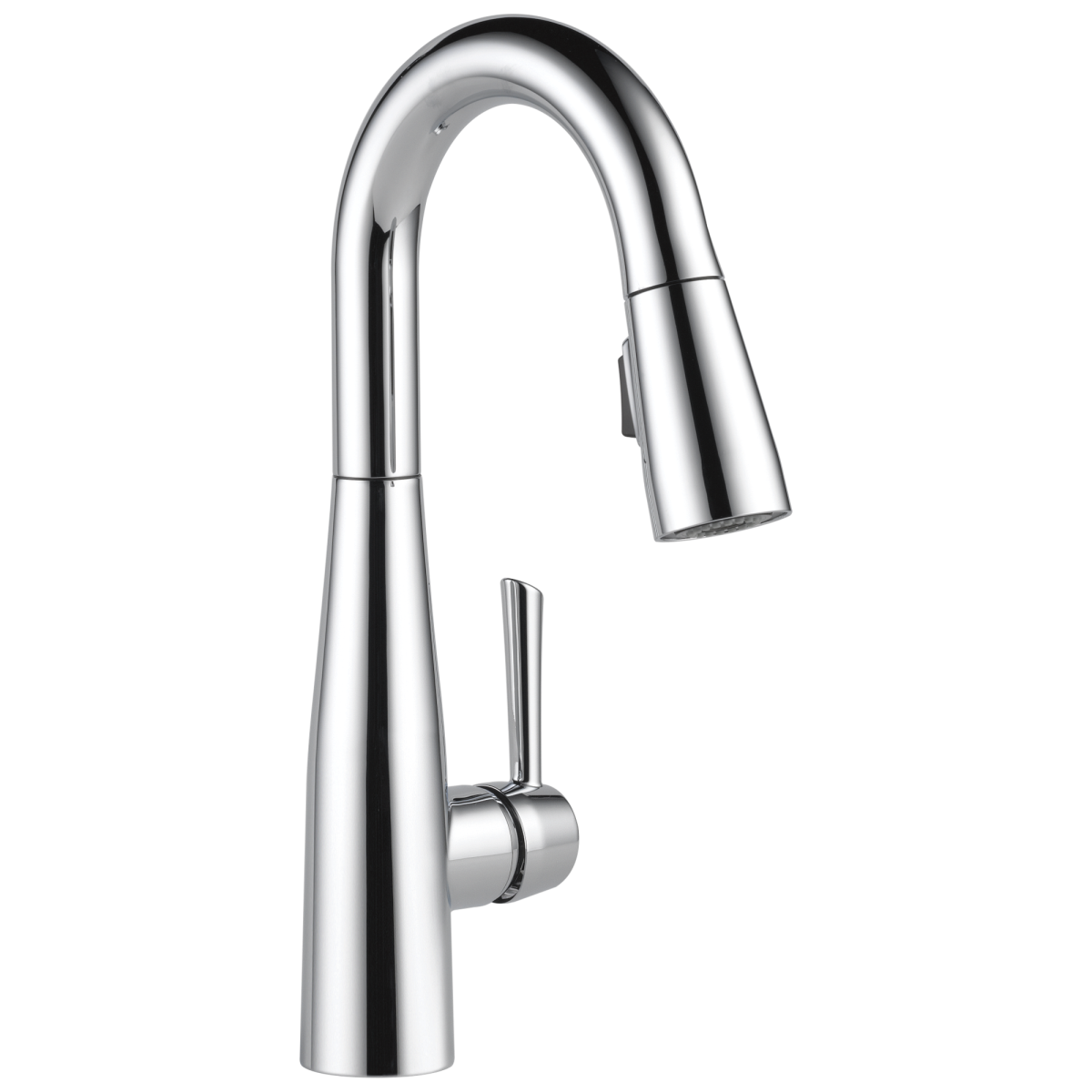 DELTA Essa Single Handle Pull-Down Bar / Prep Faucet — Chrome