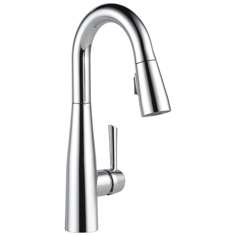 DELTA Essa Single Handle Pull-Down Bar / Prep Faucet — Chrome