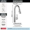 DELTA Essa Single Handle Pull-Down Bar / Prep Faucet — Chrome