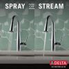 DELTA Essa Single Handle Pull-Down Bar / Prep Faucet — Chrome