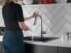 DELTA Essa Single Handle Pull-Down Bar / Prep Faucet with Touch2O Technology — Arctic Stainless
