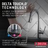 DELTA Essa Single Handle Pull-Down Bar / Prep Faucet with Touch2O Technology — Arctic Stainless