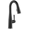 DELTA Essa Single Handle Pull-Down Bar / Prep Faucet with Touch2O Technology — Matte Black