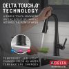 DELTA Essa Single Handle Pull-Down Bar / Prep Faucet with Touch2O Technology — Matte Black