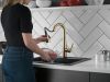 DELTA Essa Single Handle Pull-Down Bar/Prep Faucet with Touch2O Technology — Champagne Bronze