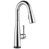 DELTA Essa Single Handle Pull-Down Bar / Prep Faucet with Touch2O Technology — Chrome