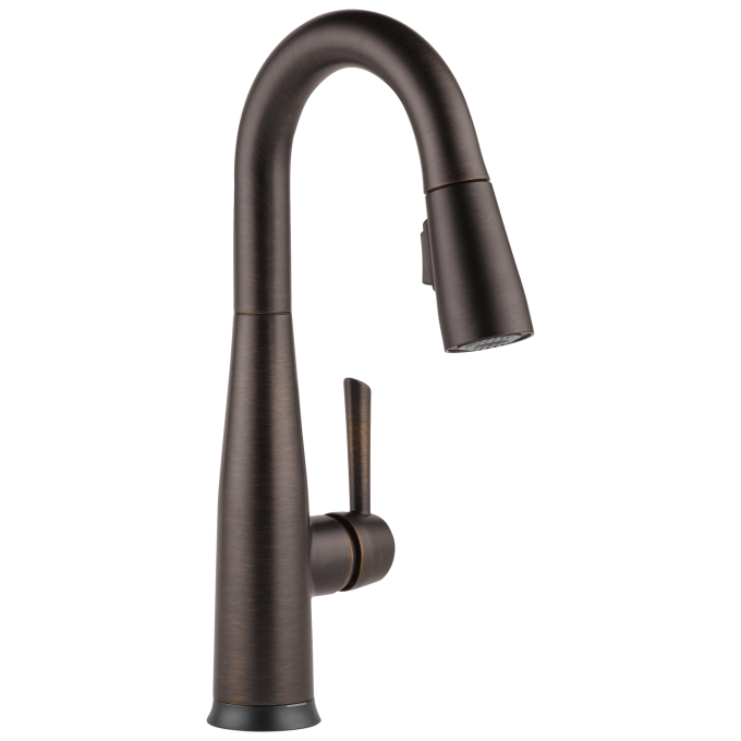 DELTA Essa Single Handle Pull-Down Bar / Prep Faucet with Touch2O Technology — Venetian Bronze
