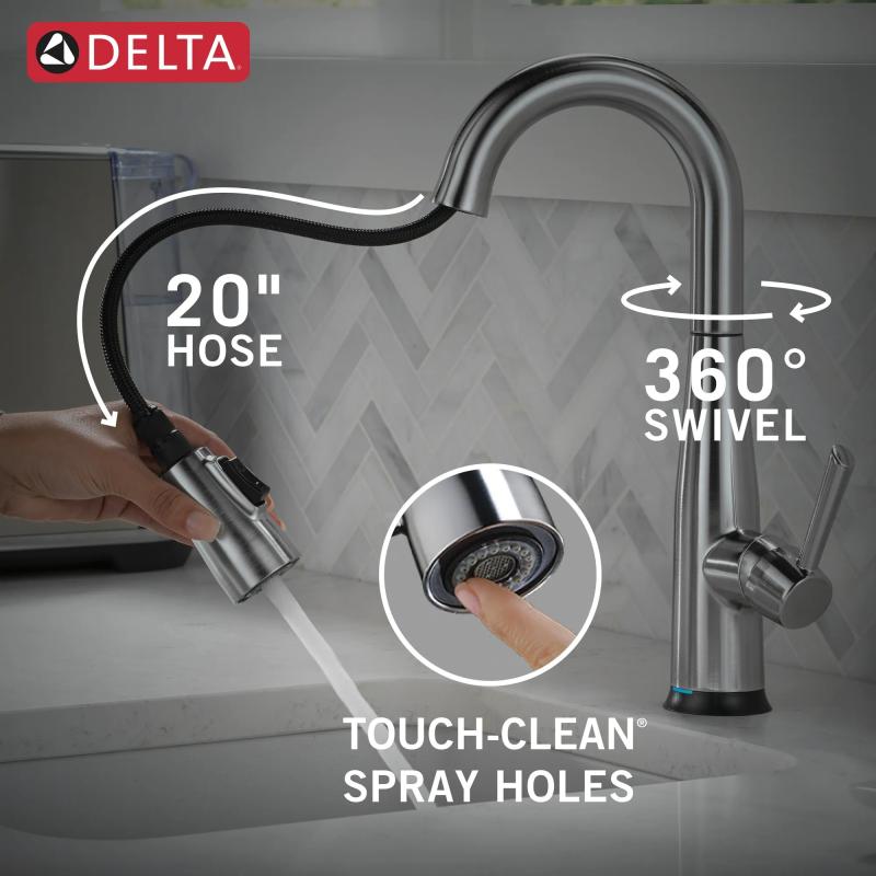 DELTA Essa Touch2O Bar / Prep Faucet with Touchless Technology — Arctic Stainless