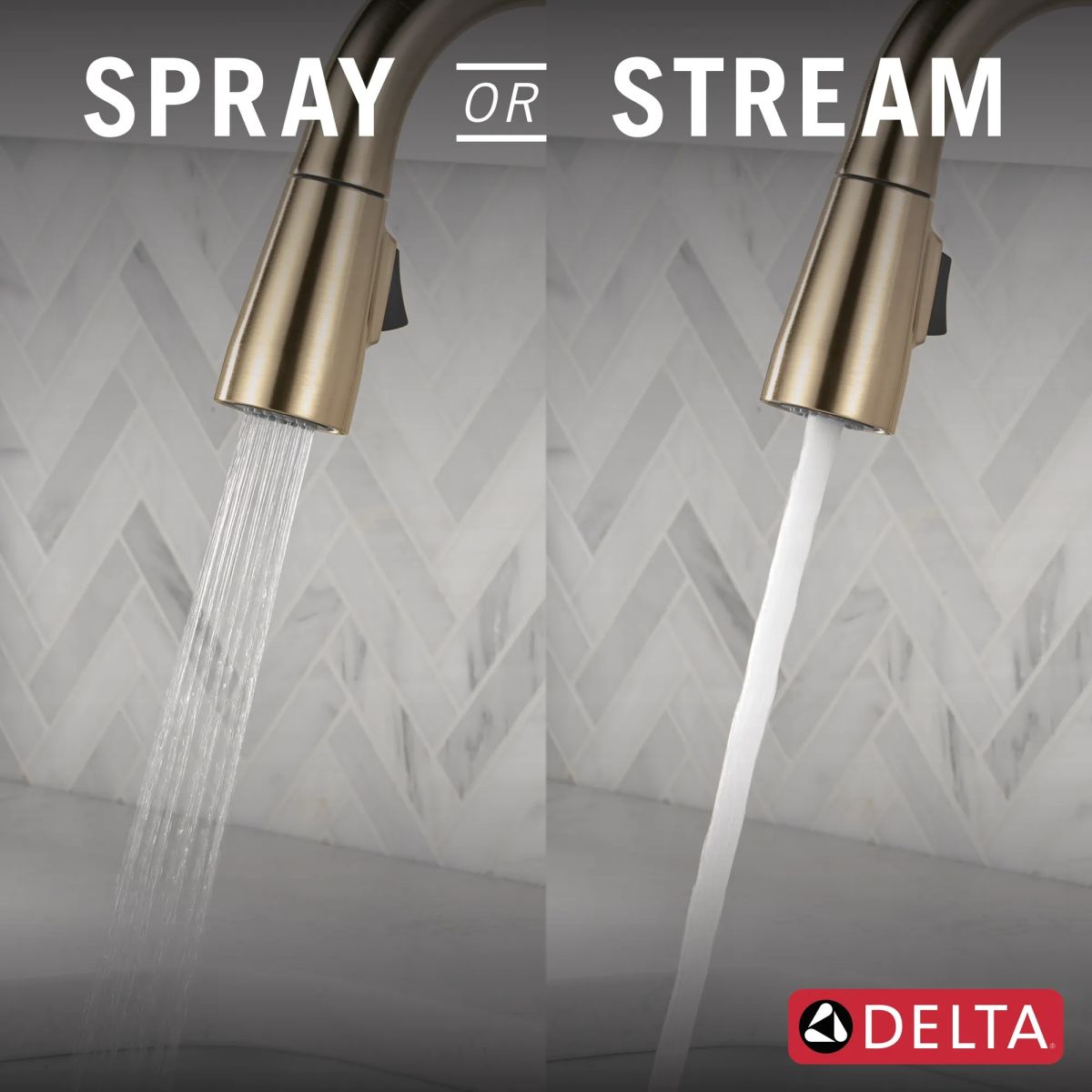 DELTA Essa Touch2O Bar / Prep Faucet with Touchless Technology — Champagne Bronze