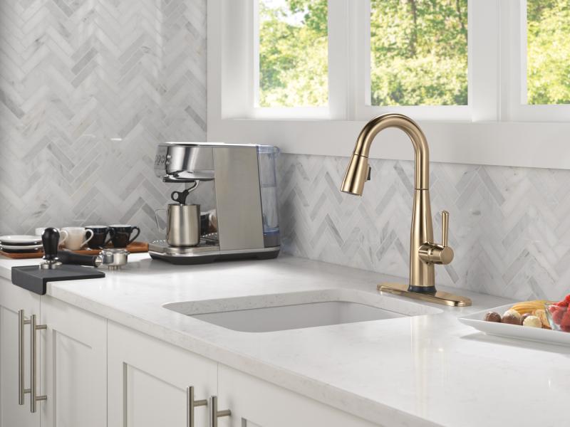 DELTA Essa Touch2O Bar / Prep Faucet with Touchless Technology — Champagne Bronze