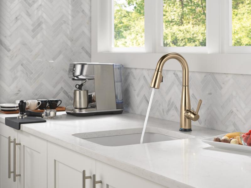 DELTA Essa Touch2O Bar / Prep Faucet with Touchless Technology — Champagne Bronze