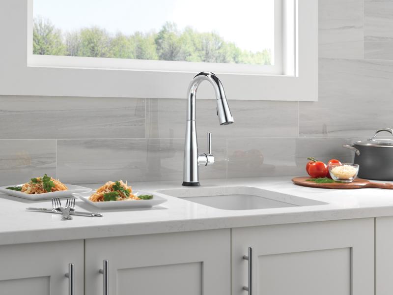 DELTA Essa Touch2O Bar / Prep Faucet with Touchless Technology — Chrome