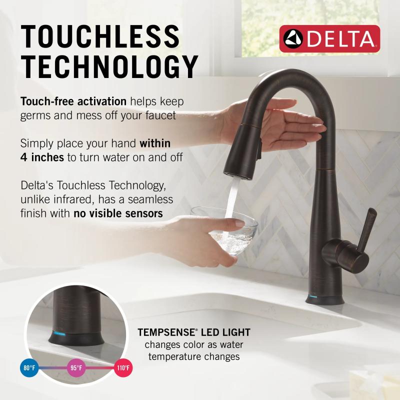 DELTA Essa Touch2O Bar / Prep Faucet with Touchless Technology — Venetian Bronze
