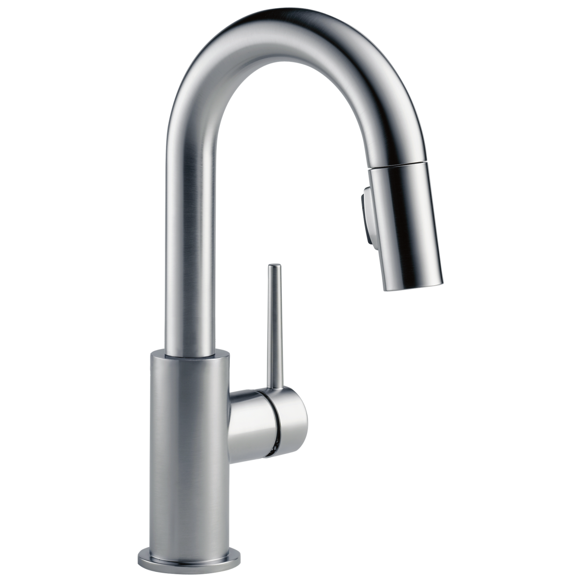 DELTA Trinsic Single Handle Pull-Down Bar / Prep Faucet — Arctic Stainless