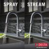 DELTA Trinsic Single Handle Pull-Down Bar / Prep Faucet — Arctic Stainless