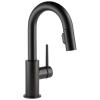 DELTA Trinsic Single Handle Pull-Down Bar / Prep Faucet — Matte Black