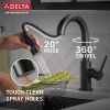 DELTA Trinsic Single Handle Pull-Down Bar / Prep Faucet — Matte Black