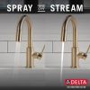 DELTA Trinsic Single Handle Pull-Down Bar / Prep Faucet — Champagne Bronze