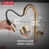 DELTA Trinsic Single Handle Pull-Down Bar / Prep Faucet — Champagne Bronze