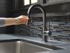 DELTA Trinsic Single Handle Pull-Down Bar/Prep Faucet — Black Stainless