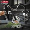 DELTA Trinsic Single Handle Pull-Down Bar/Prep Faucet — Black Stainless
