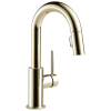 DELTA Trinsic Single Handle Pull-Down Bar / Prep Faucet — Polished Nickel