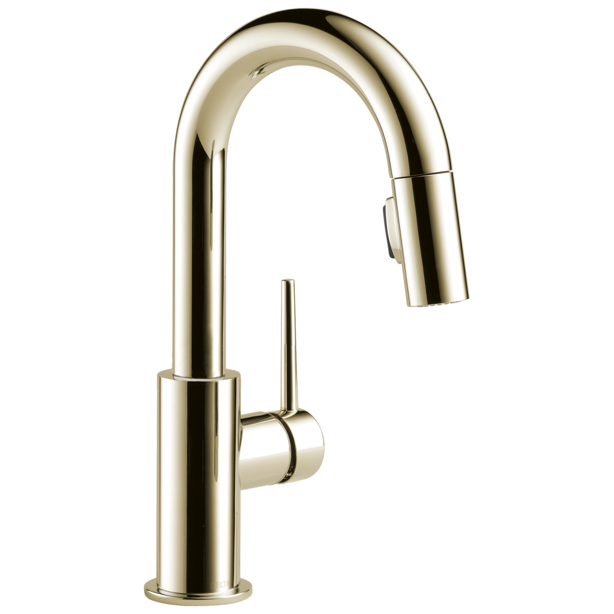 DELTA Trinsic Single Handle Pull-Down Bar / Prep Faucet — Polished Nickel