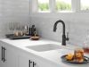 DELTA Trinsic Single Handle Pull-Down Bar / Prep Faucet with Touch2O Technology — Matte Black