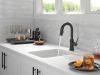 DELTA Trinsic Single Handle Pull-Down Bar / Prep Faucet with Touch2O Technology — Matte Black