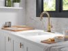 DELTA Trinsic Single Handle Pull-Down Bar / Prep Faucet with Touch2O Technology — Champagne Bronze