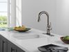 DELTA Trinsic Single Handle Pull-Down Bar/Prep Faucet with Touch — Black Stainless