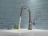 DELTA Trinsic Single Handle Pull-Down Bar/Prep Faucet with Touch — Black Stainless