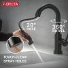 DELTA Trinsic Touch2O Bar / Prep Faucet with Touchless Technology — Matte Black